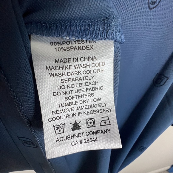 Todd Snyder & Footjoy Men's Shield Print Pique Polo Shirt Blue Size XL - Picture 11 of 13